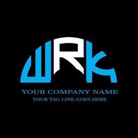 wrk lettera logo design creativo con grafica vettoriale