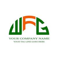 wfg lettera logo design creativo con grafica vettoriale