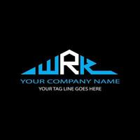 wrk lettera logo design creativo con grafica vettoriale