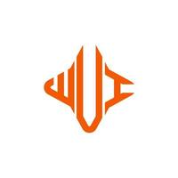 wui lettera logo design creativo con grafica vettoriale