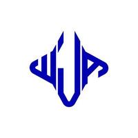 wja lettera logo design creativo con grafica vettoriale