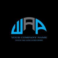 wap lettera logo design creativo con grafica vettoriale