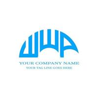 wwp lettera logo design creativo con grafica vettoriale
