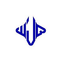 wjq lettera logo design creativo con grafica vettoriale