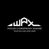 wpx lettera logo design creativo con grafica vettoriale
