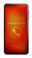 smartphone realistico che chiama il numero 911. servizio di soccorso, ambulanza, polizia, vigili del fuoco. azioni umane in situazioni di emergenza. vettore realistico su sfondo bianco