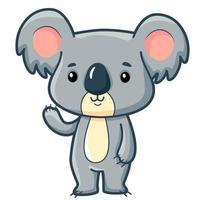 simpatico cartone animato koala vettore
