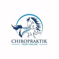 disegno del segno del logo animale chiropraktik vettore