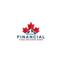 il canadese investe con il supporto nel logo finanziario aziendale di progettazione del logo vettore