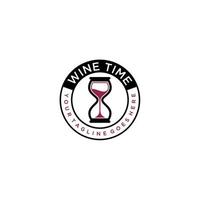 tempo vino idea logo segno design vettore