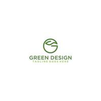 logo grafica vettoriale elegante foglia verde possibile lettera g