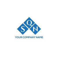 design del logo della lettera qn su sfondo bianco. concetto di logo della lettera di iniziali creative di sqn. disegno della lettera sq. vettore