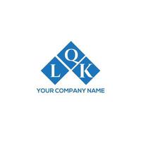 lqk lettera logo design su sfondo bianco. lqk creative iniziali lettera logo concept. disegno della lettera lqk. vettore