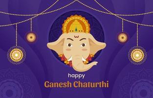 sfondo di ganesh chaturthi vettore