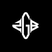 zgb lettera logo design creativo con grafica vettoriale