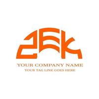 zek lettera logo design creativo con grafica vettoriale