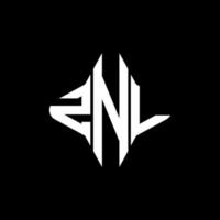 znl lettera logo design creativo con grafica vettoriale