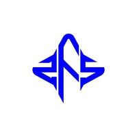 zfs lettera logo design creativo con grafica vettoriale