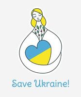 adesivi a sostegno dell'ucraina, bandiera ucraina con set di icone del concetto di preghiera per l'ucraina. illustrazione vettoriale