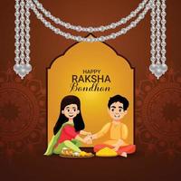 felice raksha bandhan festival indiano sfondo vettore