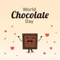 illustrazione vettoriale della giornata mondiale del cioccolato. adatto a molti scopi.