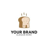 design del logo della casa del pane vettore
