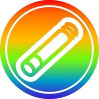 sigaretta accesa circolare nello spettro arcobaleno vettore