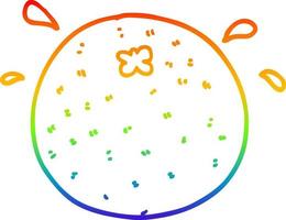 arcobaleno gradiente di disegno a tratteggio cartone animato arancione vettore