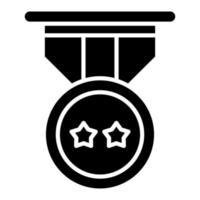 icone del glifo medaglia d'argento vettore