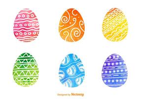 Vettori Watercolored dell'uovo di Pasqua