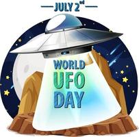 design del poster della giornata mondiale degli ufo vettore