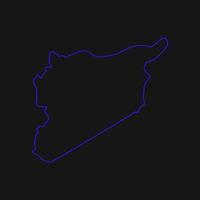 mappa della siria illustrata vettore
