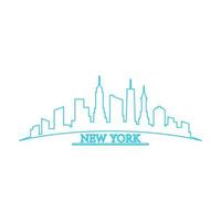 skyline di new york illustrato vettore