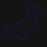 mappa del pakistan illustrata vettore