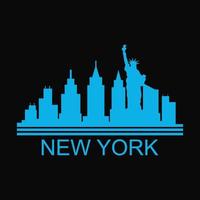 skyline di new york illustrato vettore