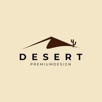disegno dell'illustrazione di vettore del logo del deserto
