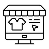 design moderno di concetti del negozio online, illustrazione vettoriale