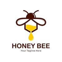 logo dell'ape del miele vettore