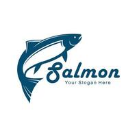logo di pesce salmone vettore