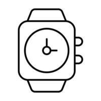 icona della linea vettoriale relativa alla finanza dell'orologio intelligente. pixel di tratto modificabile perfetto.
