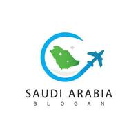 logo del tour e del viaggio dell'arabia saudita, icona dell'azienda umrah e hajj vettore