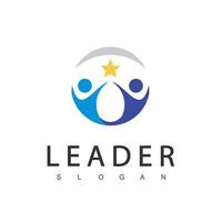 logo della leadership adatto per lo sport, l'istruzione e il logo aziendale delle risorse umane vettore