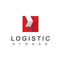 modello di logo logistico, spedizione e icona di affari di trasporto vettore
