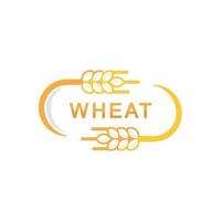 disegno dell'etichetta del grano per il logo del pane vettore
