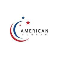 modello di progettazione del logo americano, adatto per militari, sicurezza, linea di abbigliamento, squadra sportiva, patriottico ecc. vettore