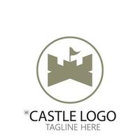 modello di progettazione dell'illustrazione di vettore del simbolo del logo del castello