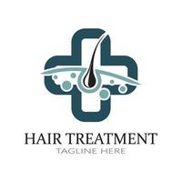 illustrazione del design dell'immagine vettoriale del logo di rimozione del logo del trattamento dei capelli