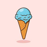 gelato cono gelato fumetto vettoriale gratis