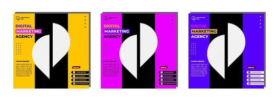 modello di post sui social media dal design moderno, per il marketing digitale online vettore