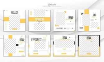 bundle travel sosial media post template design vettore